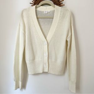 Gap White Cardigan Sweater